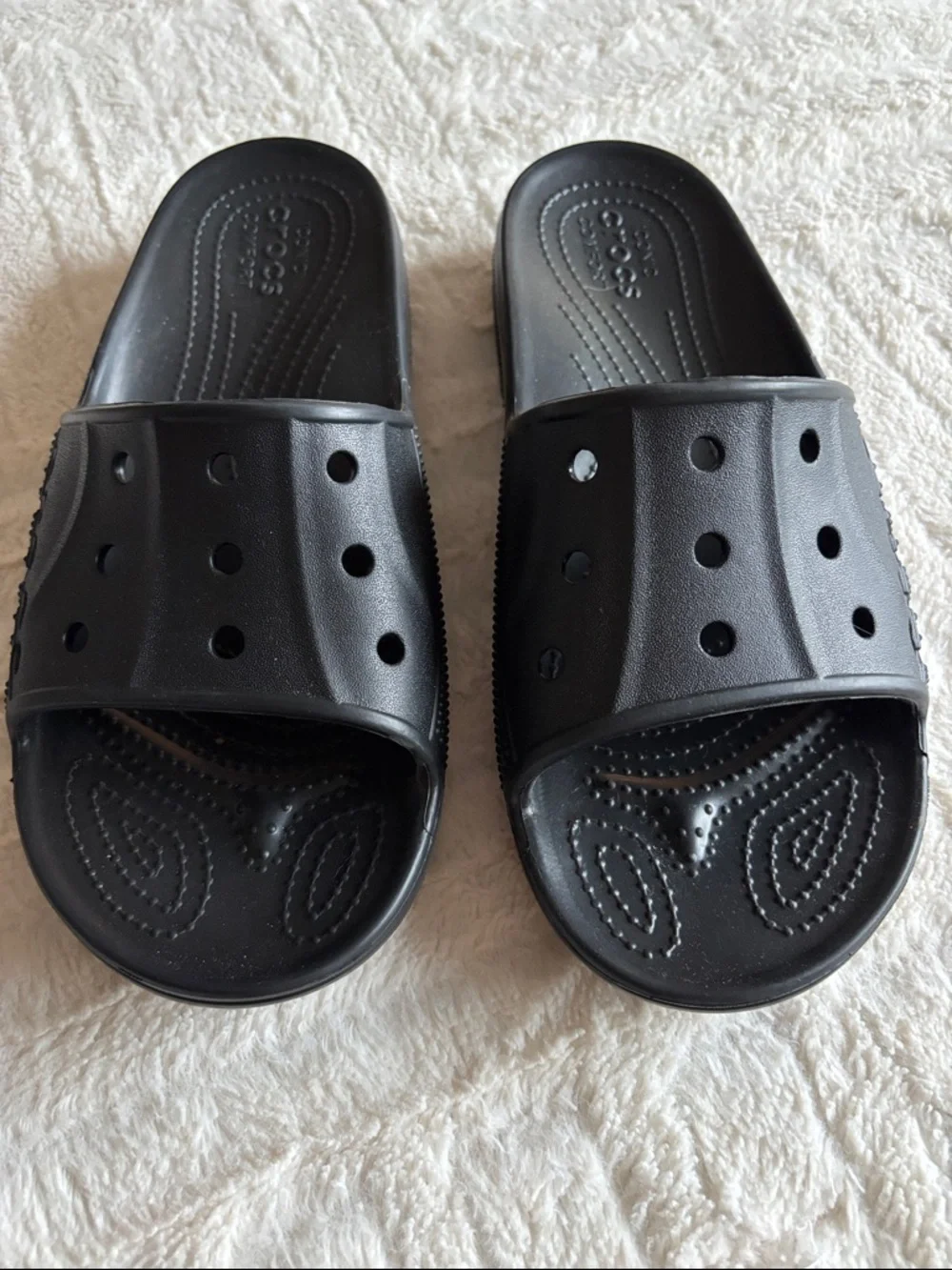 Crocs Baya II Adult Slides Sandals‎ Black womens 10 / Men’s 8 Beach Pool Summer